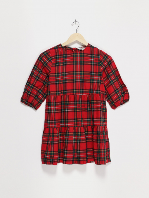 Платье мини H&M модель 08699511_червоний комб. Фото