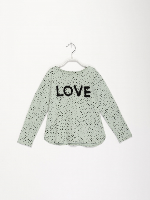 Лонгслів H&M модель 0870529_оливковий з чорним Фото