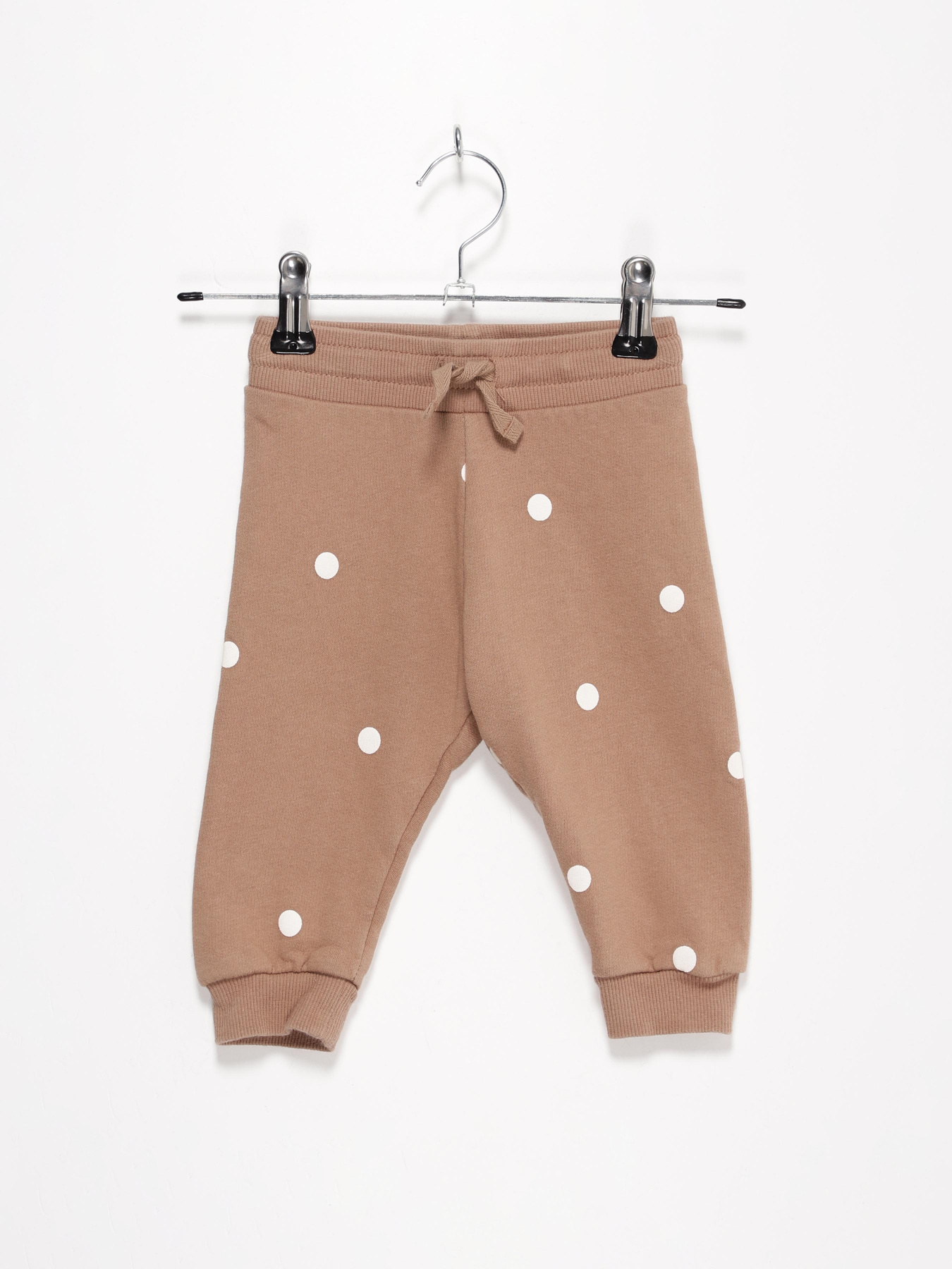 Штаны спортивные H&M модель 0872645_т.бежевий з білим Фото