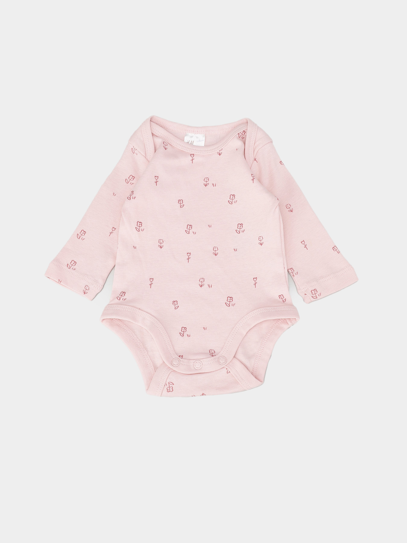 Боді для немовлят H&M модель 0881300_с.рожевий комб. Фото