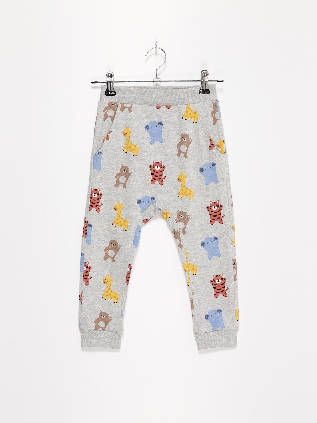 Брюки повседневные H&M модель 08854342_сірий комб. Фото