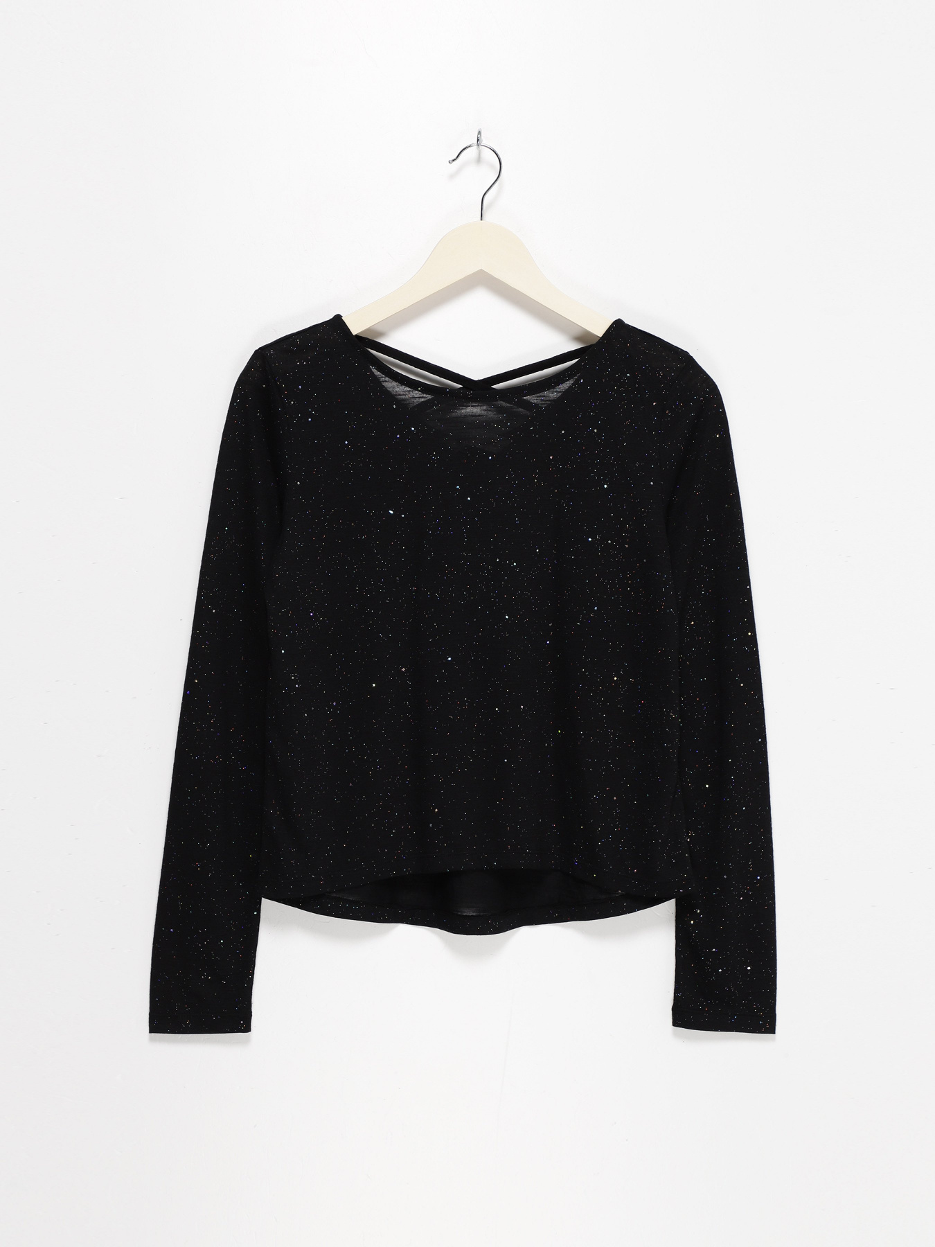 Лонгслив H&M модель 08878091_чорний Фото