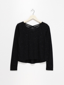 Лонгслив H&M модель 08878091_чорний Фото