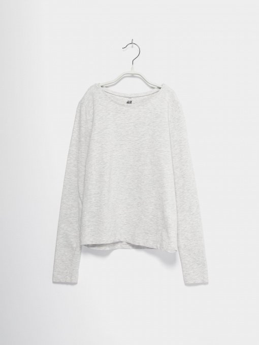 Лонгслів H&M модель 0890717_сірий Фото
