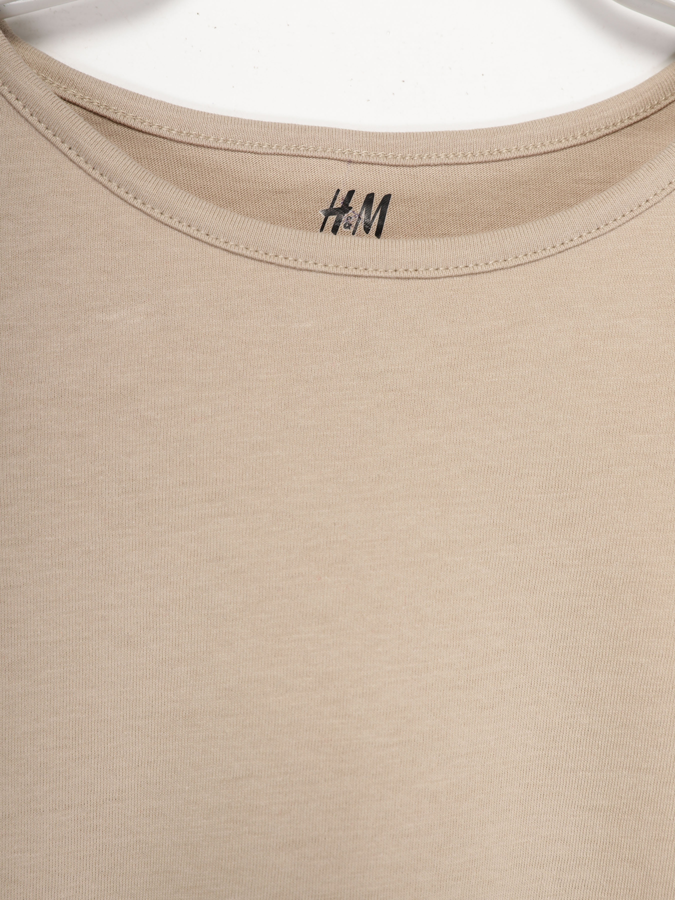 Платье мини H&M модель 0894489_бежевий Фото