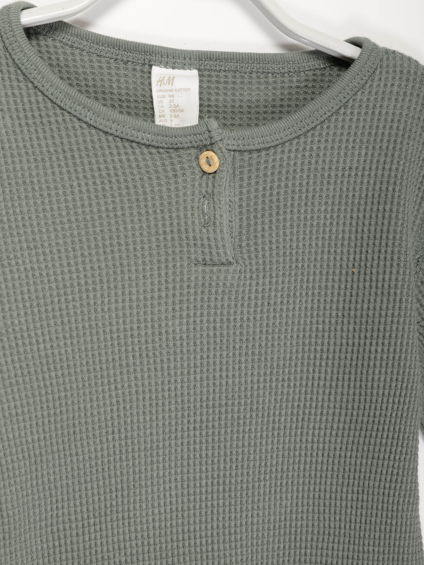 Лонгслив H&M модель 0898564_хакі Фото