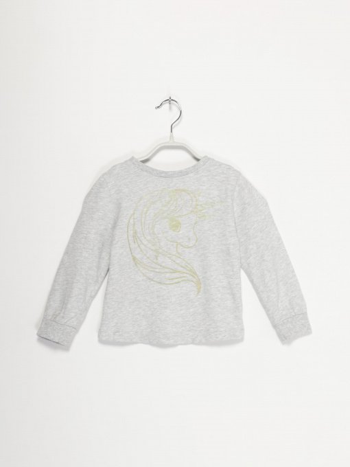 Лонгслів H&M модель 0909348_сірий комб. Фото