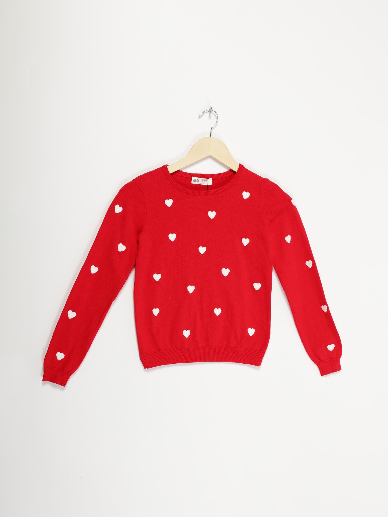 Джемпер H&M модель 0926092_червоний з білим Фото