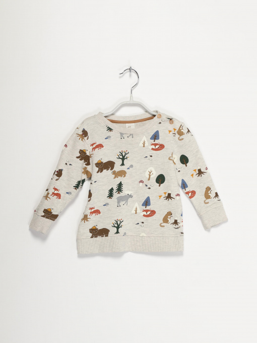 Світшот H&M модель 0928135_червоний комб. Фото