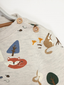 Свитшот H&M модель 0928135_червоний комб. Фото