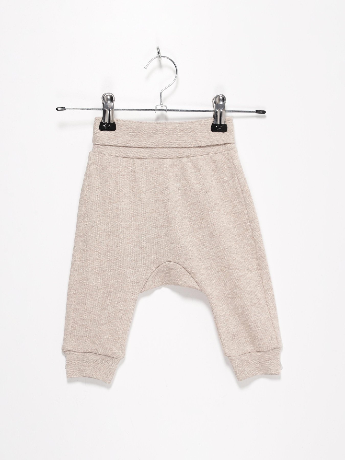 Брюки повседневные H&M модель 0932192_бежевий комб. Фото