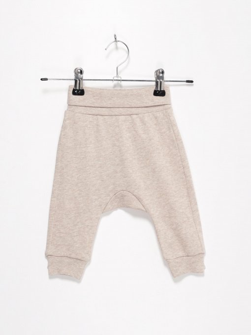 Брюки повседневные H&M модель 0932192_бежевий комб. Фото