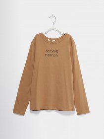 Лонгслив H&M модель 0933397_коричневий Фото