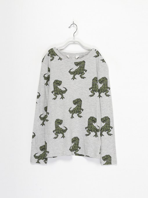 Лонгслів H&M модель 0934069_сірий комб. Фото