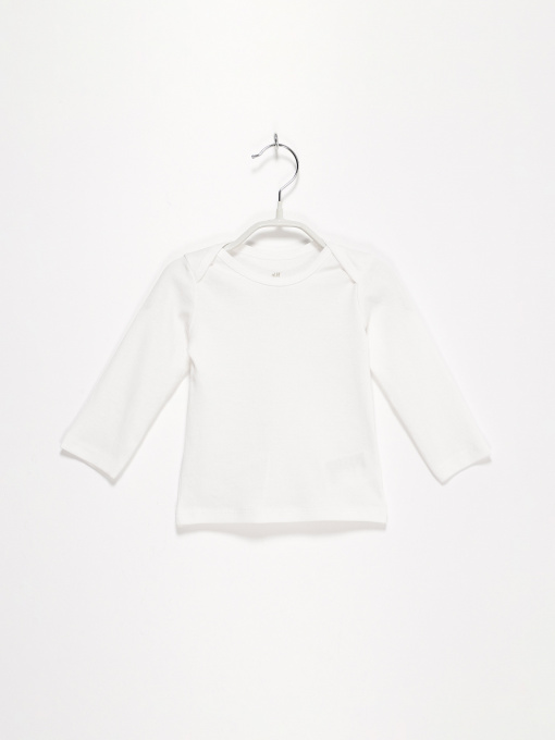 Лонгслив H&M модель 09370093_білий Фото