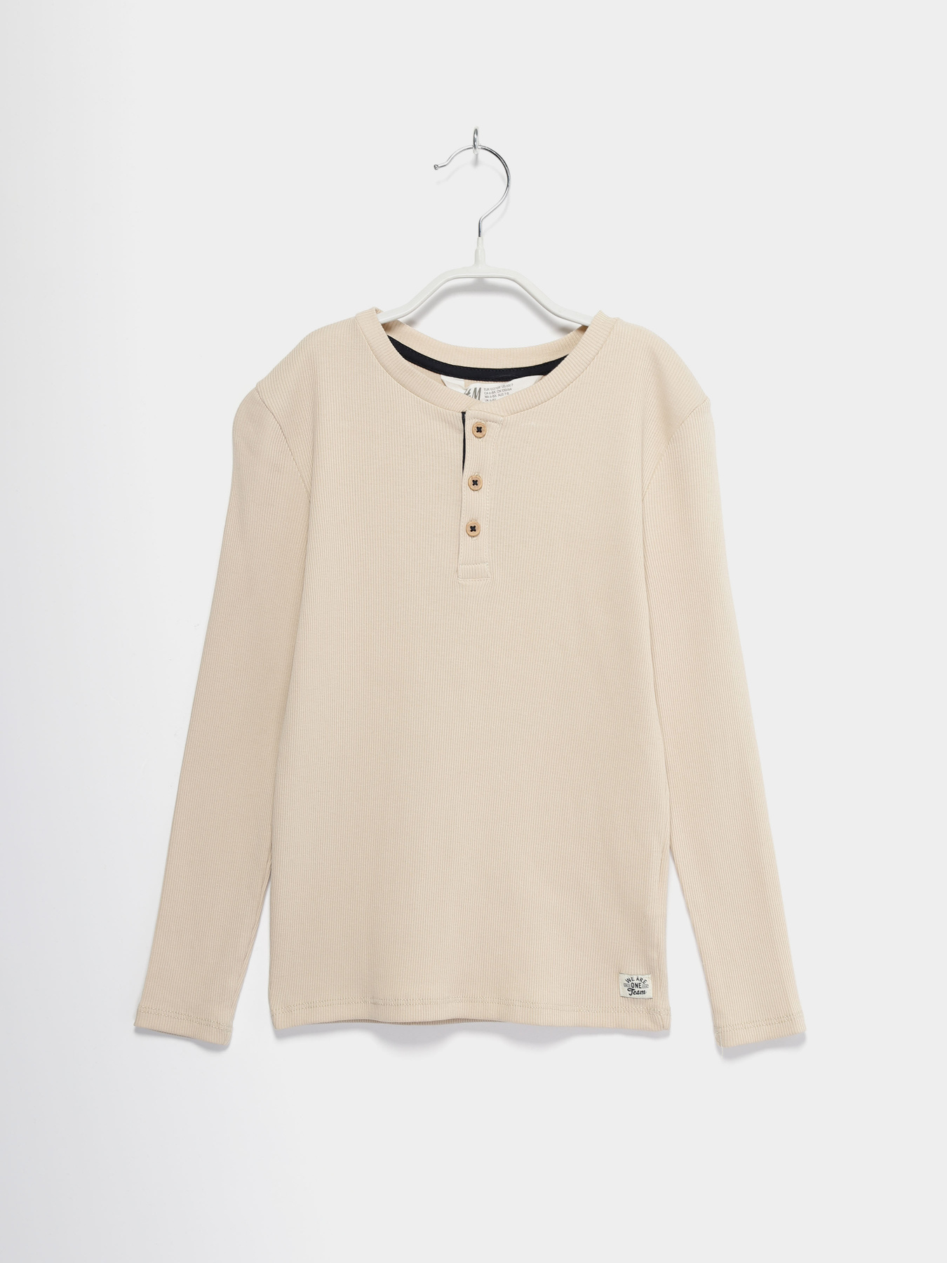 Лонгслів H&M модель 0937356_бежевий Фото