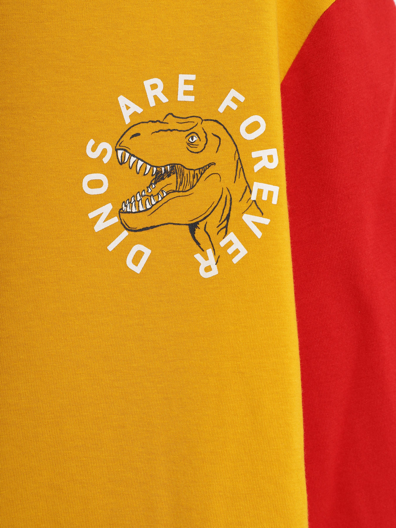 Лонгслив H&M модель 09471802_жовтий комб. Фото