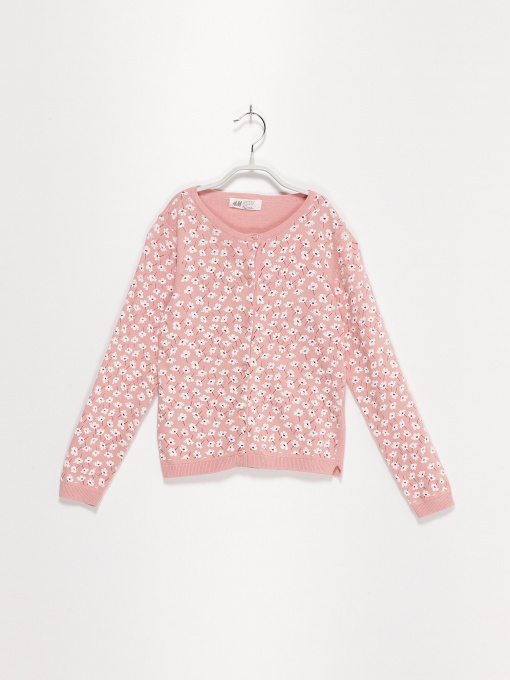 Кардиган H&M модель 0977467_рожевий комб. Фото