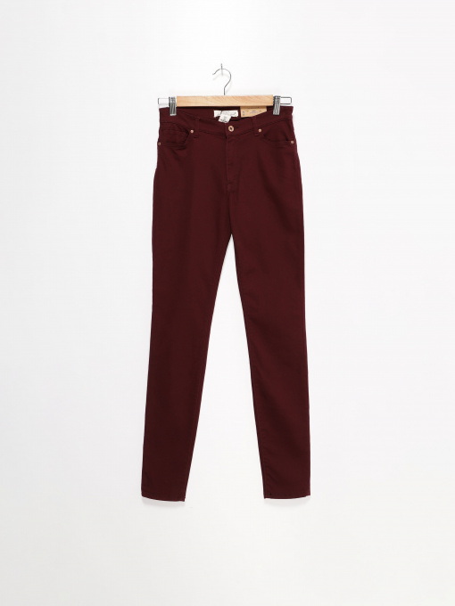 Повседневные штаны H&M модель 0405604_бордовий Фото