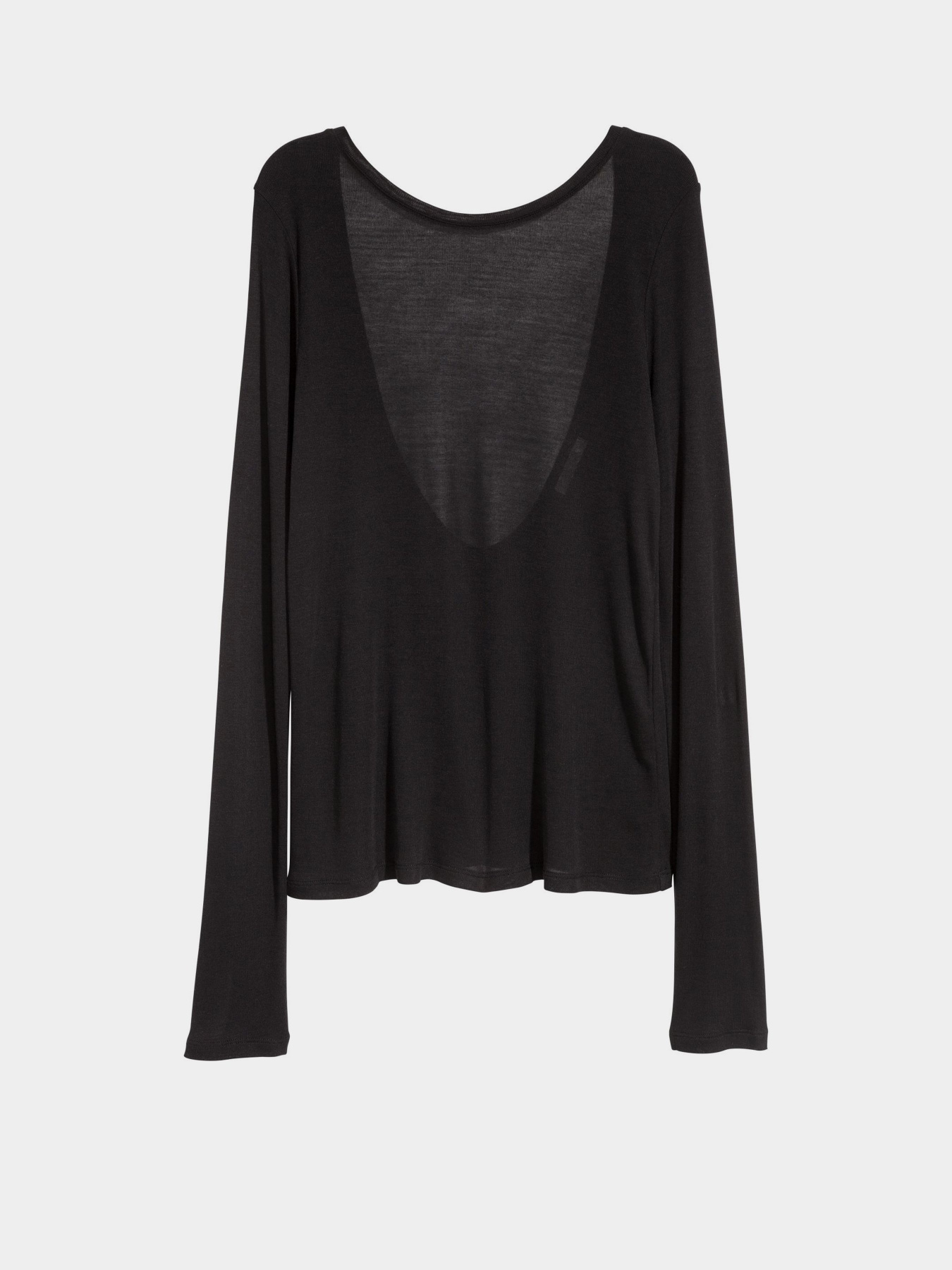 Лонгслив H&M модель 0593988_чорний Фото