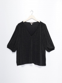 Блуза H&M модель 0409287_чорний Фото