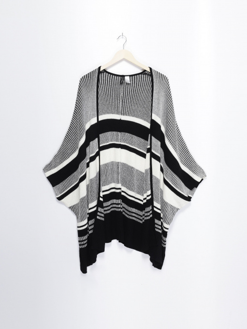 Кардиган H&M модель 0409933_чорний з білим Фото
