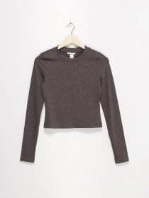 Лонгслив H&M модель 0412131_сірий Фото