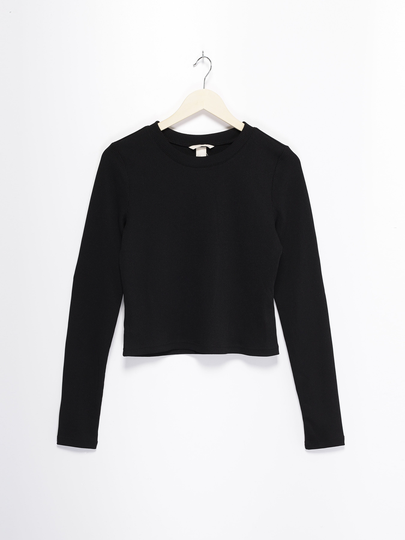 Лонгслів H&M модель 0412131_чорний Фото