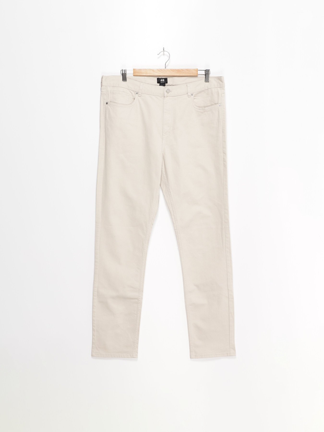 Прямі джинси H&M модель 0416157_с.бежевий Прямі джинси H&M модель 0416157_с.бежевий Фото