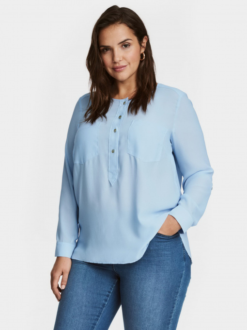 Блуза H&M модель 0421044_блакитний Фото