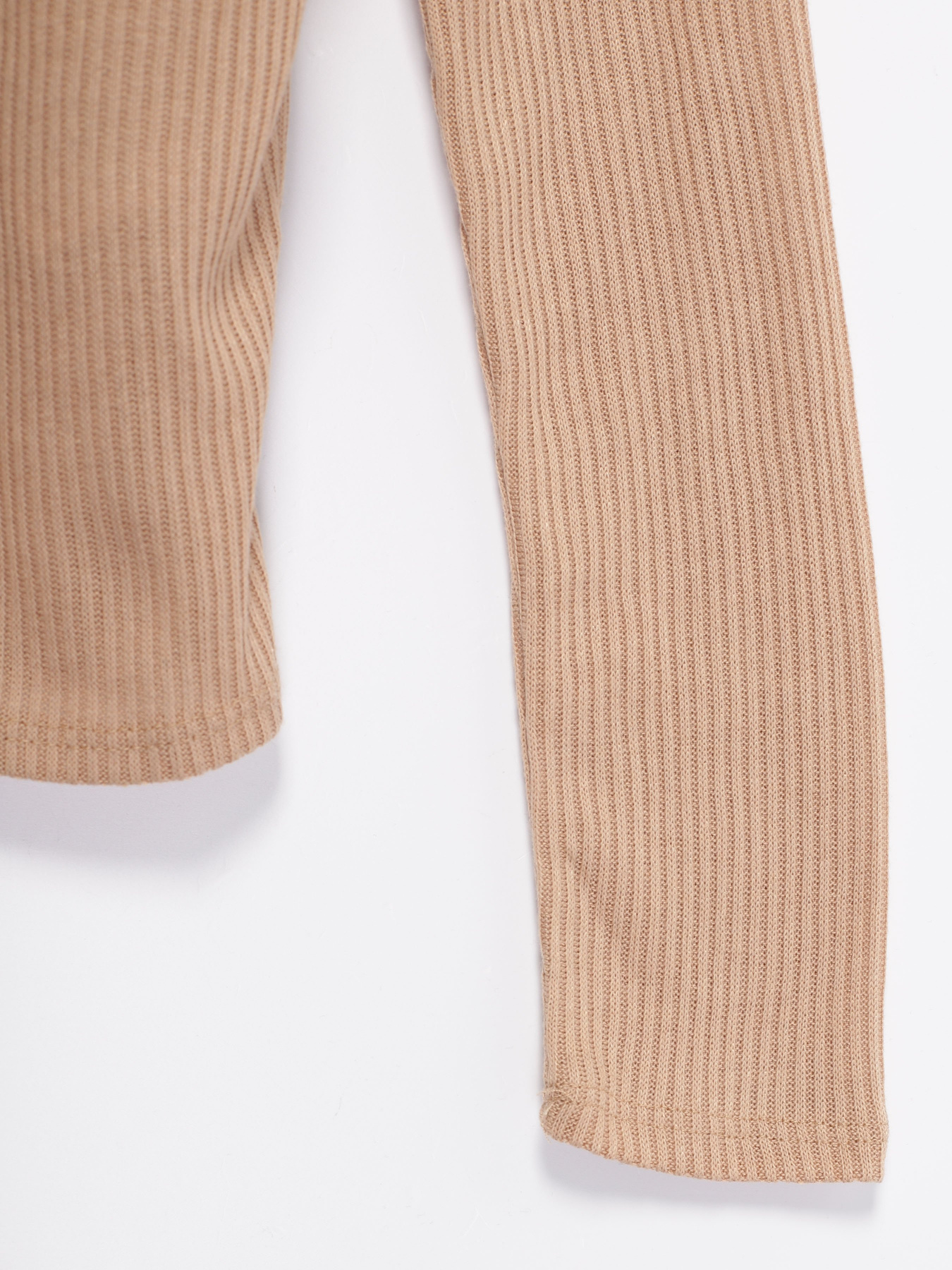 Лонгслив H&M модель 04211551_бежевий Фото