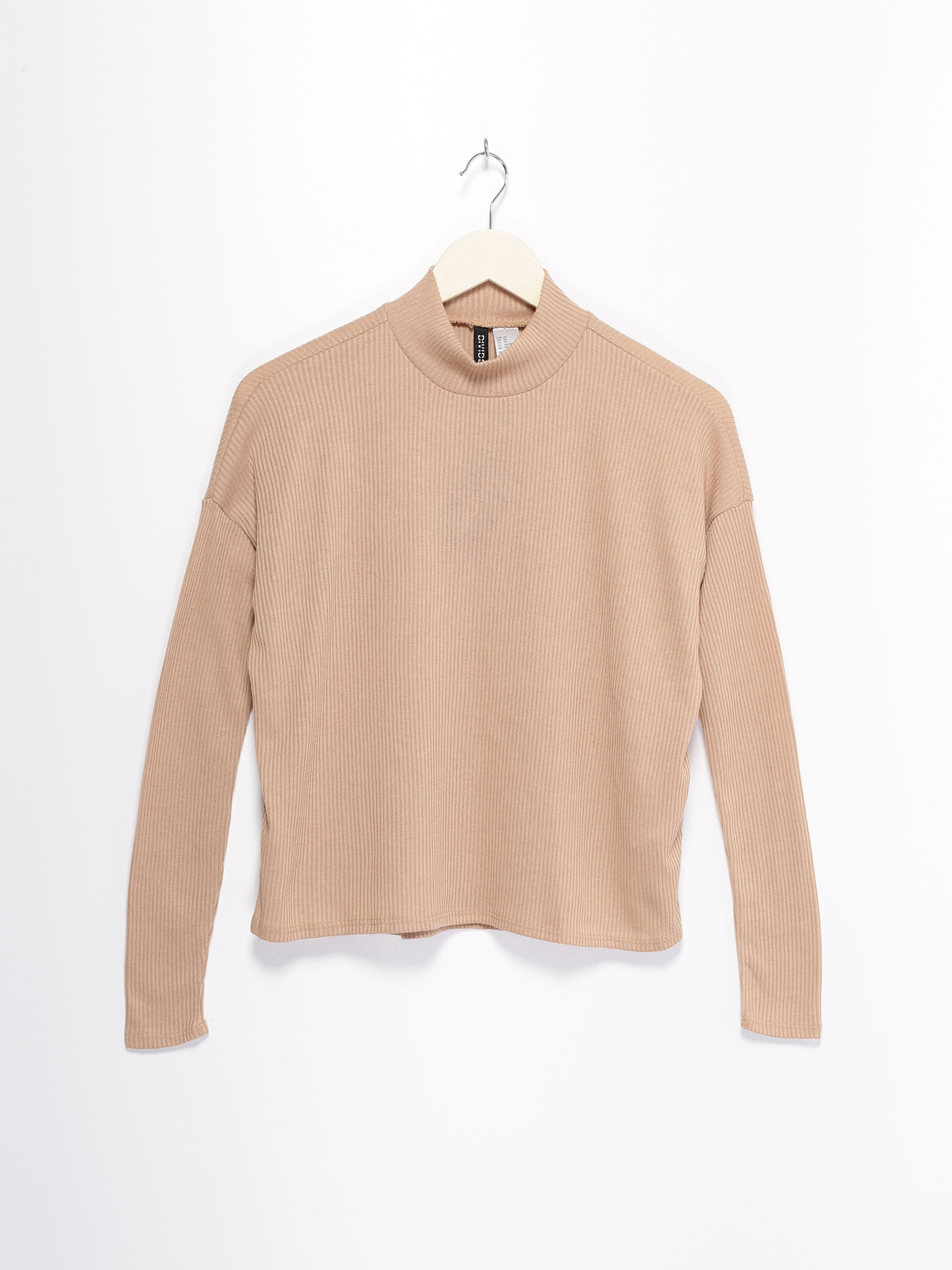 Лонгслив H&M модель 04211551_бежевий Лонгслив H&M модель 04211551_бежевий Фото