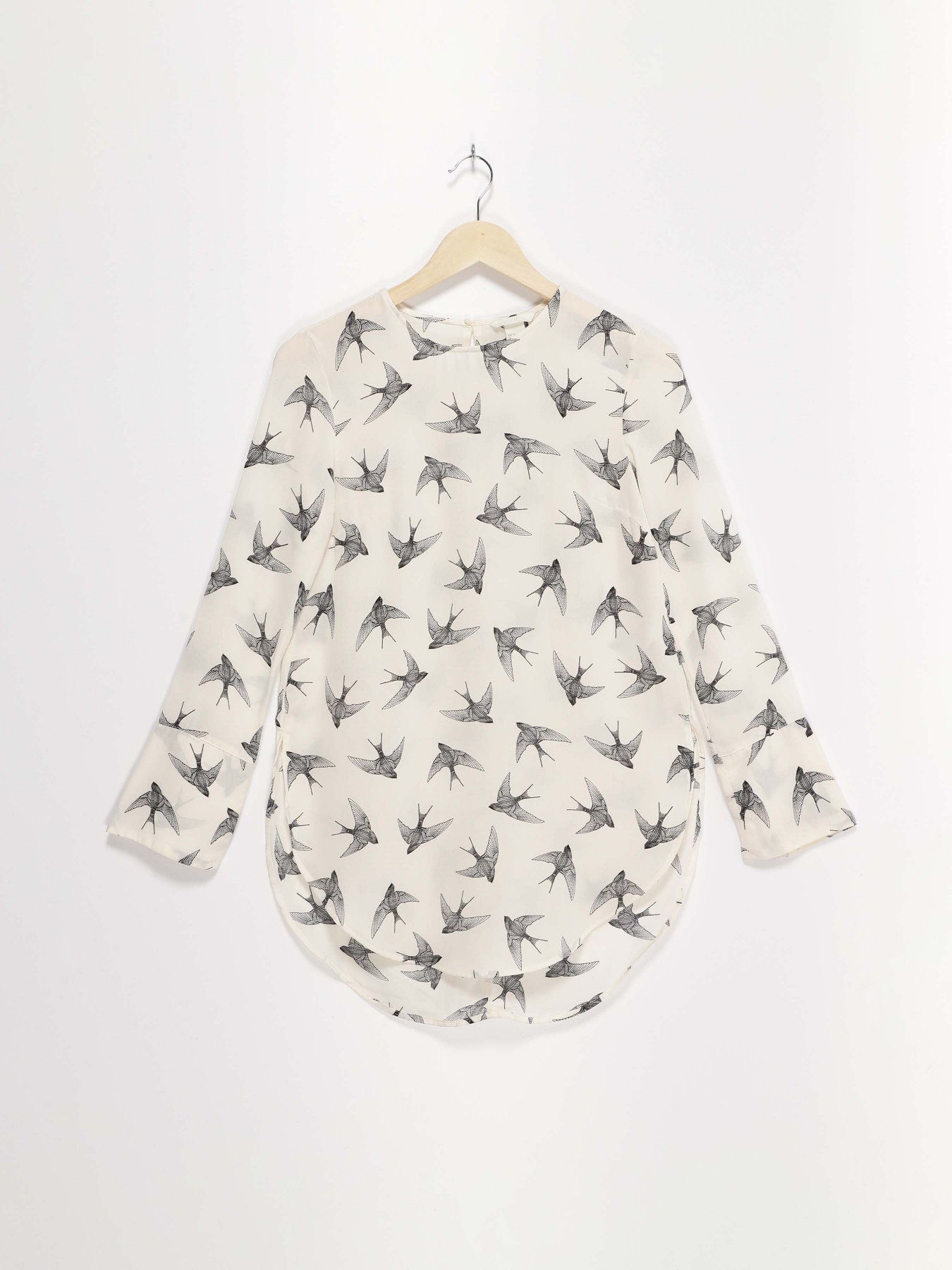 Блуза H&M модель 0421249_білий комб. Фото