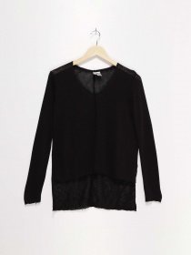 Лонгслив H&M модель 0423016_чорний Фото