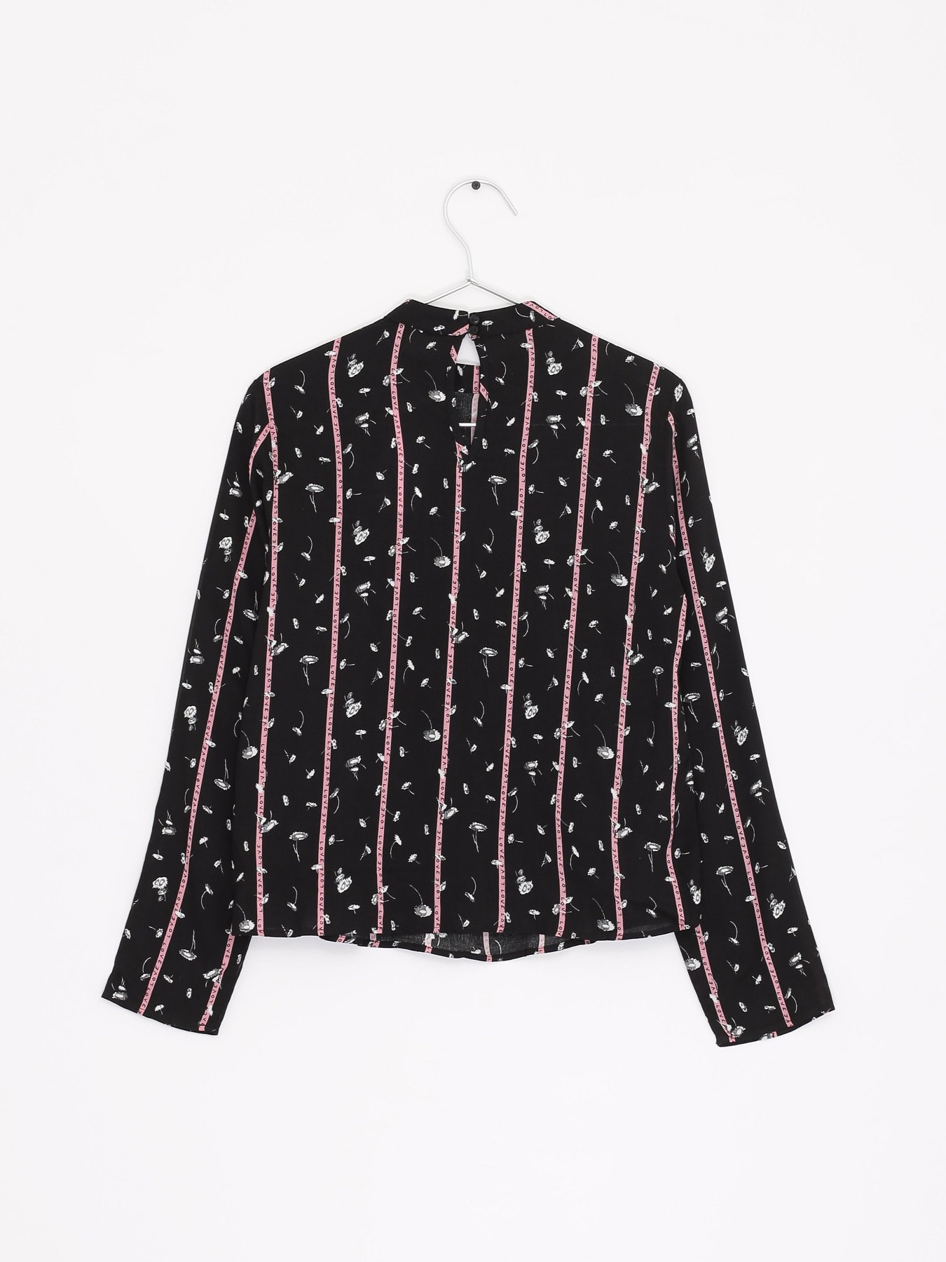 Блуза H&M модель 0607392_чорний комб. Фото