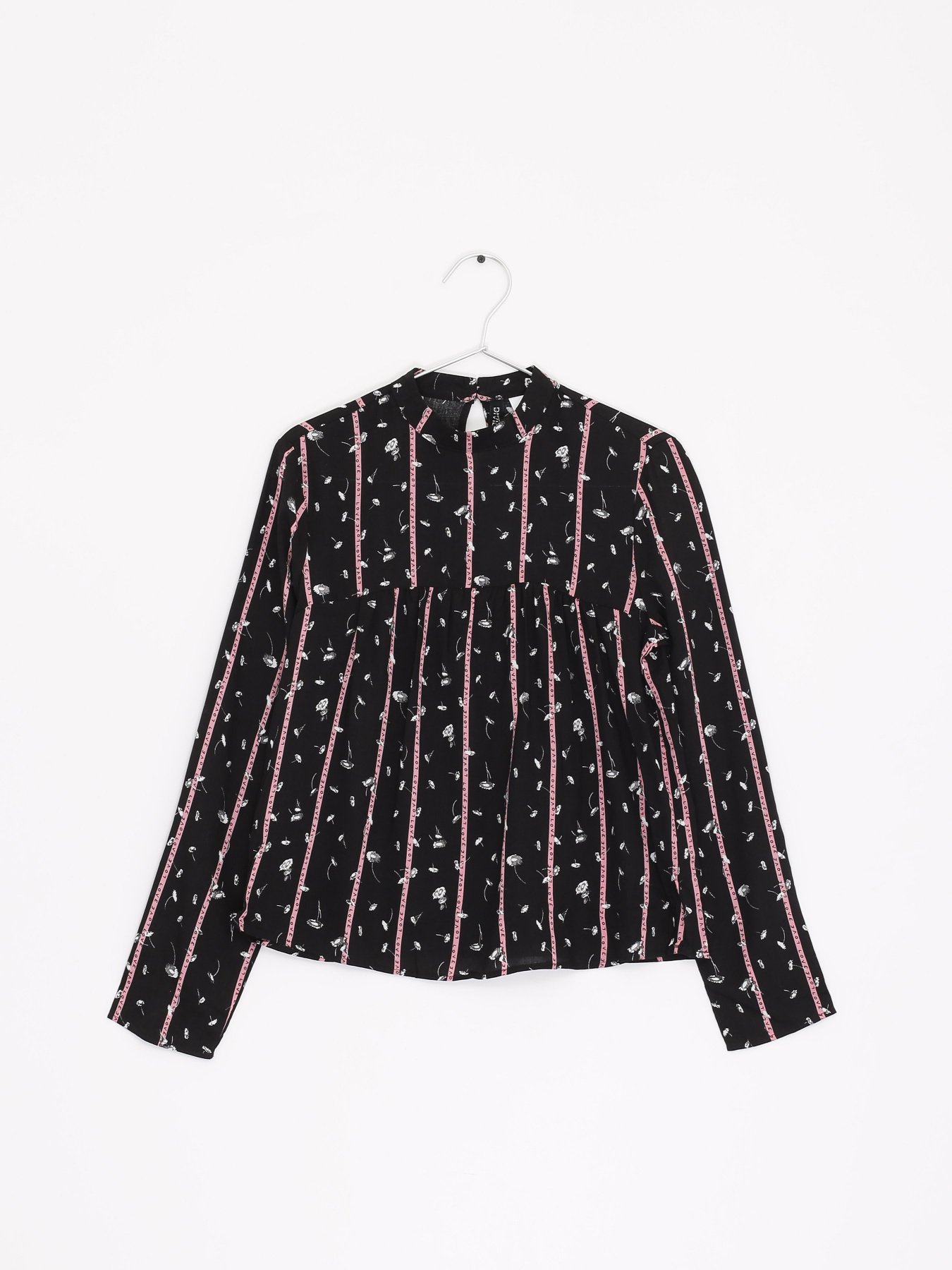 Блуза H&M модель 0607392_чорний комб. Фото