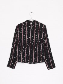 Блуза H&M модель 0607392_чорний комб. Фото