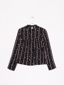 Блуза H&M модель 0607392_чорний комб. Фото