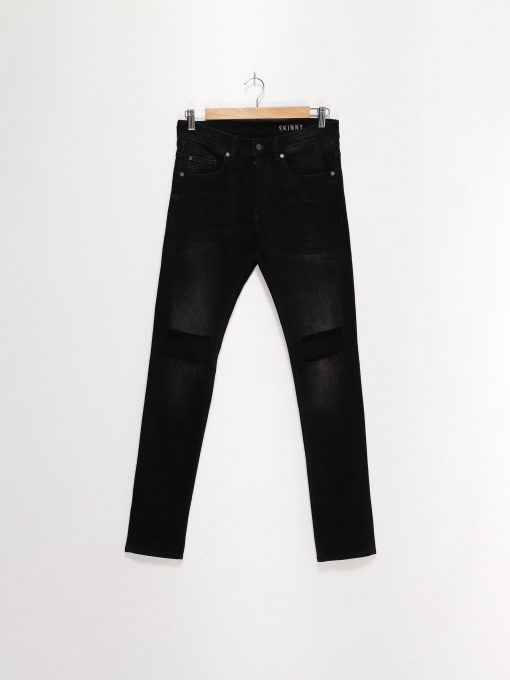 Прямі джинси H&M модель 0424186_чорний Фото