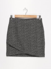 Юбка мини H&M модель 0424930_чорний комб. Фото