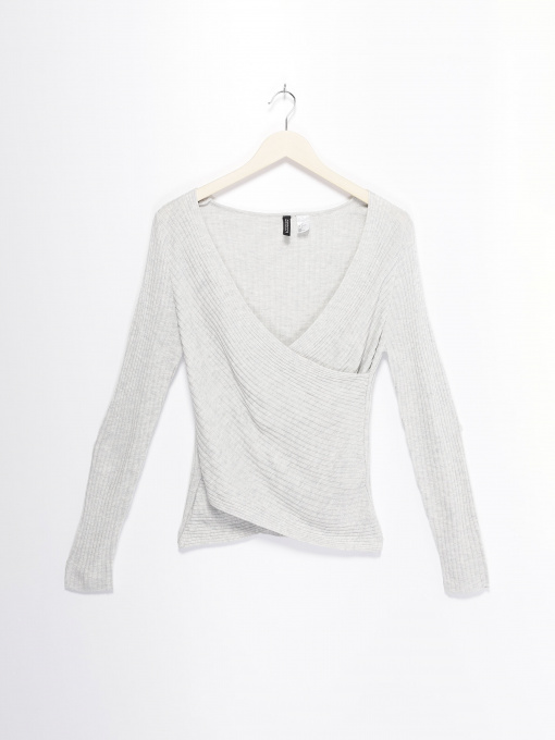 Лонгслив H&M модель 0425791_с.сірий Фото