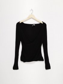 Лонгслив H&M модель 0425791_чорний Лонгслив H&M модель 0425791_чорний Фото