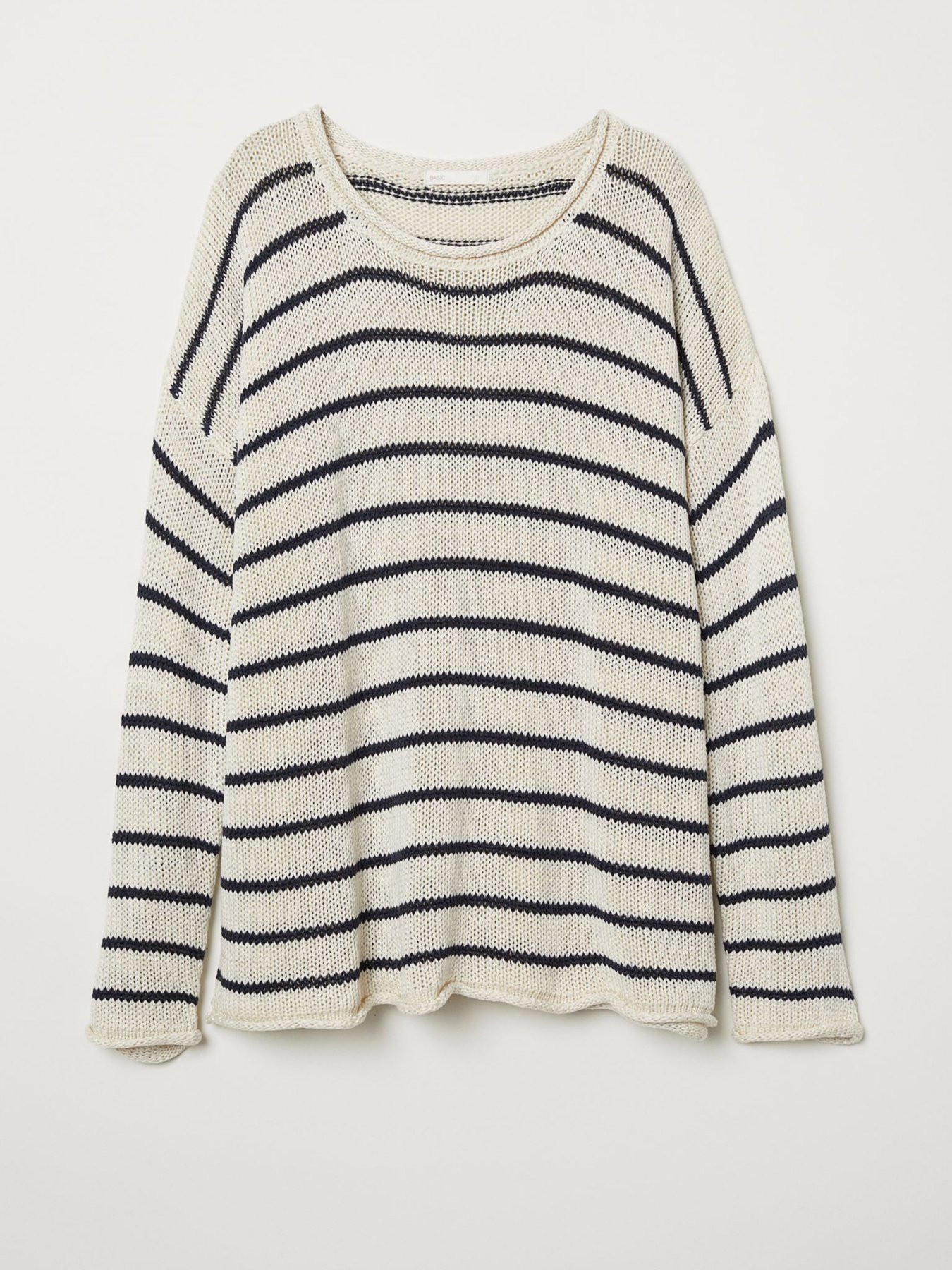 Джемпер H&M модель 0610274_молочний з чорним Фото