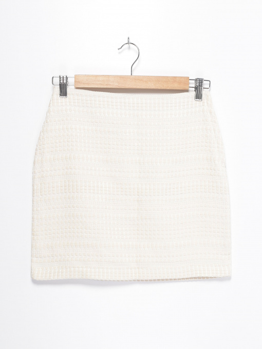 Юбка мини H&M модель 0426230_молочний Фото
