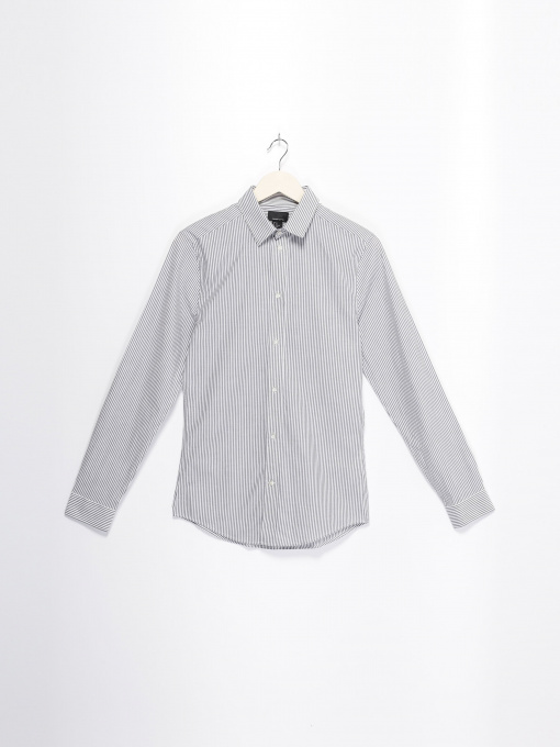 Рубашка H&M модель 0426434_синій з білим Фото