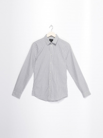 Рубашка повседневная H&M модель 0426434_синій з білим Фото