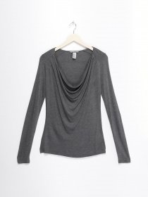 Лонгслив H&M модель 0427287_т.сірий Фото