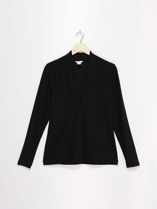 Лонгслів H&M модель 0428908_чорний Фото