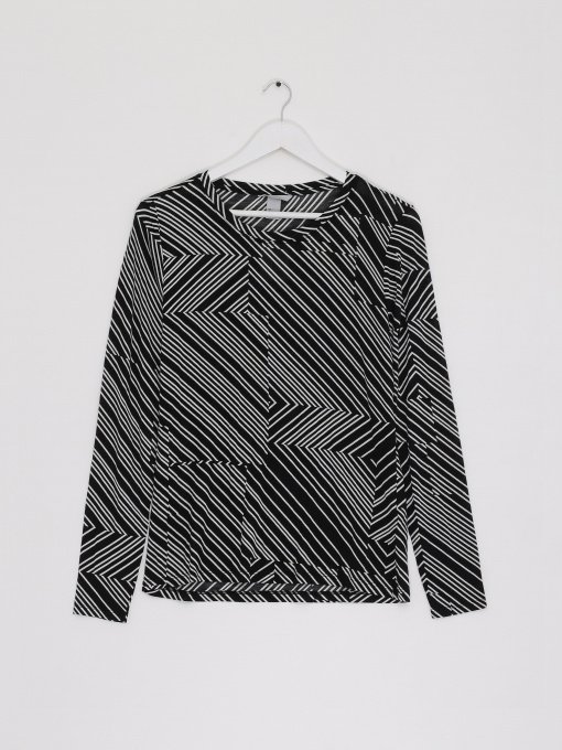 Лонгслів H&M модель 0610543_чорний комб. Фото