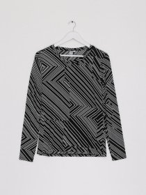 Лонгслив H&M модель 0610543_чорний комб. Фото